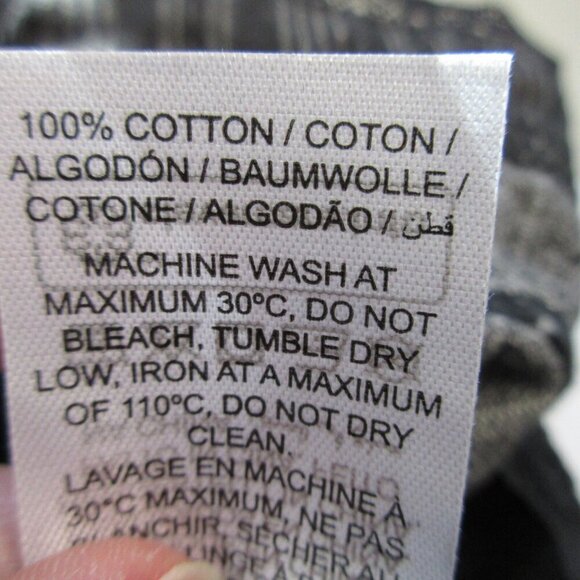 Edikted Women Jeans S Black Low Rise Stripe Lace Trim Wide Leg Trendy Preppy 626 - Picture 5 of 16